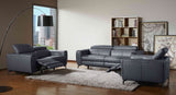 J&M Furniture Lorenzo Loveseat in Blue Grey