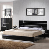 J&M Furniture Lucca 3 Piece Platform Bedroom Set in Black Lacquer