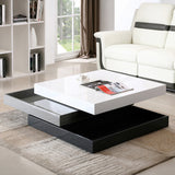 J&M Furniture Modern Coffee Table CW01 in White High Gloss & Grey High Gloss