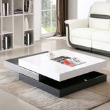 J&M Furniture Modern Coffee Table CW01 in White High Gloss & Grey High Gloss