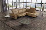J&M Furniture Ocean Honey Leather Sectional Right Hand Facing in Honey