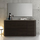 J&M Furniture Porto Dresser in Light Grey & Wenge