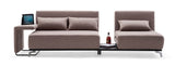 J&M Furniture Premium Sofa Bed End Table JH033 in Biege