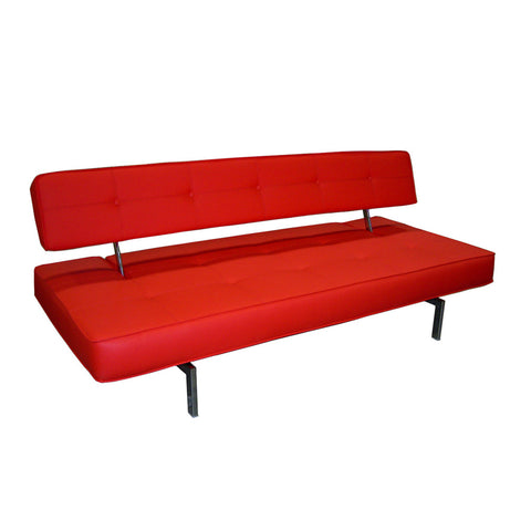 J&M Furniture Premium Sofa Bed K18 in Red Leather