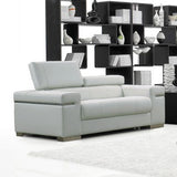 J&M Furniture Soho Loveseat in White Leather