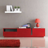 J&M Furniture TV Stand 027 in Red High Gloss