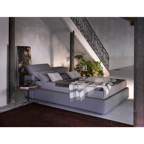 J&M Furniture Tower Storage Bed in Grey Eco Leather