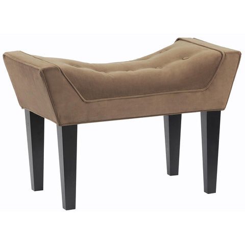 Leffler Maddie Button Tufted Single Bench in Portsmouth Ash