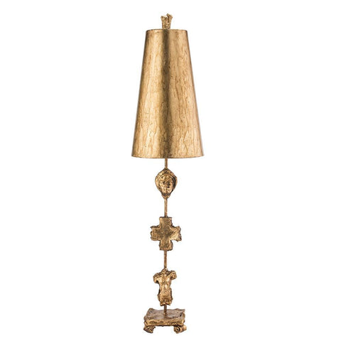 Lucas & McKearn Fragment Distressed Gold Table Lamp By Lucas McKearn