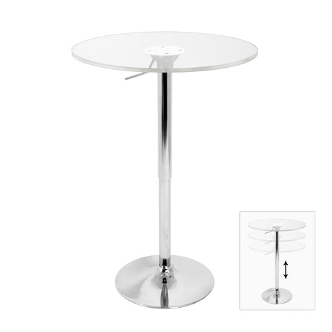 Lumisource Adjustable Bar Table In Clear