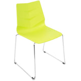 Lumisource Arrow Contemporary Dining Chair in Lime Green - Set of 2