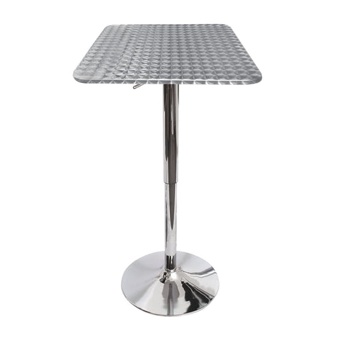 Lumisource Bistro Bar Table In Silver Swirl