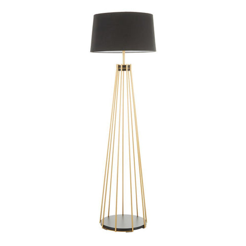 Lumisource Canary Contemporary Floor Lamp in Gold Metal and Black Shade