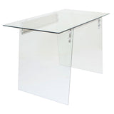 Lumisource Glacier Office Desk In Clear And Black
