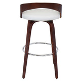 Lumisource Grotto Barstool In Cherry And White