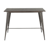 Lumisource Oregon Industrial Counter Table in Antique and Espresso
