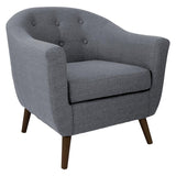 Lumisource Rockwell Accent Chair In Charcoal Grey