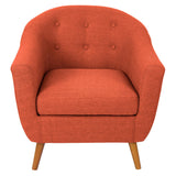 Lumisource Rockwell Accent Chair In Orange
