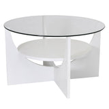 Lumisource U-Shaped Coffee Table In White