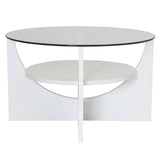 Lumisource U-Shaped Coffee Table In White