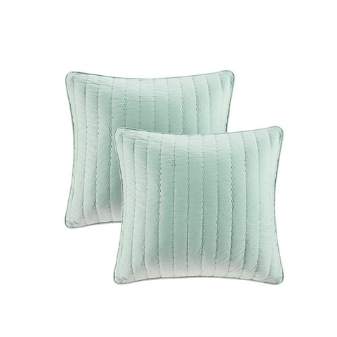 Madison Park Camila Quilted Cotton Square Pillow Pair 20x20"