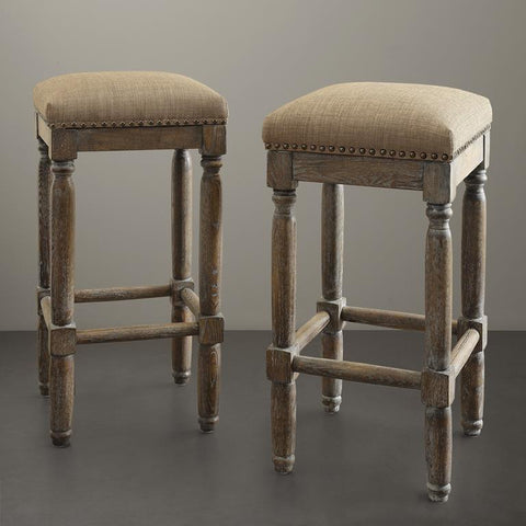 Madison Park Cirque Stool (Set of 2) In Sand