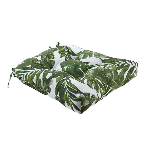 Madison Park Everett Printed Palm 3M Scotchgard Outdoor Seat Cushion 20x20x3"