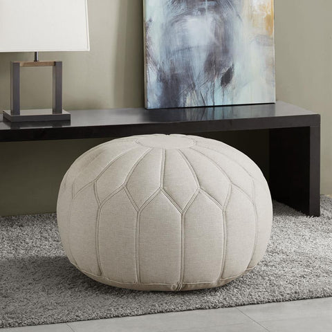 Madison Park Kelsey Round Pouf Ottoman See below