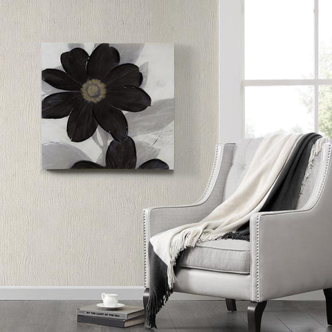 Madison Park Midnight Bloom Canvas With Hand Embellishment Ecommerce