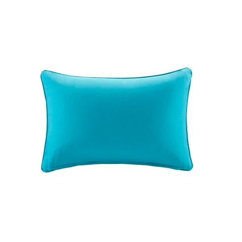 Madison Park Pacifica Solid 3M Scotchgard Outdoor Oblong Pillow 14x20"