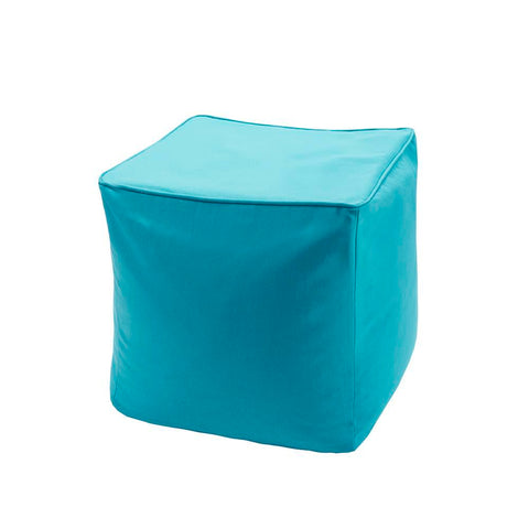 Madison Park Pacifica Solid 3M Scotchgard Outdoor Square Pouf 18x18x18"