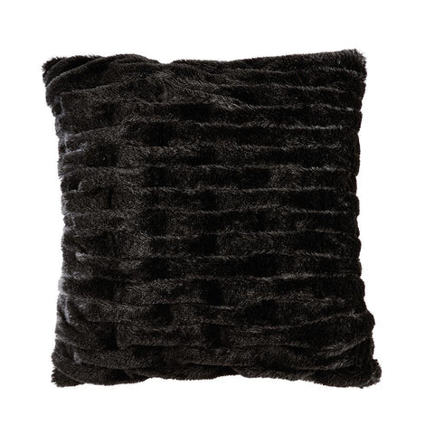Madison Park Ruched Fur Square Pillow 20x20"