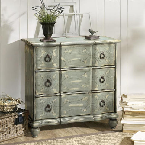 Madison Park Scroll Robins Egg Blue Accent Chest