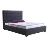 Moe's Belle Fabric Storage Bed In Charcoal