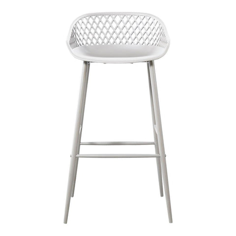 Moe's Piazza Outdoor Barstool White-Set Of Two