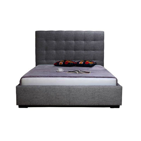 Moes Home Belle California King Storage Bed in Light Grey