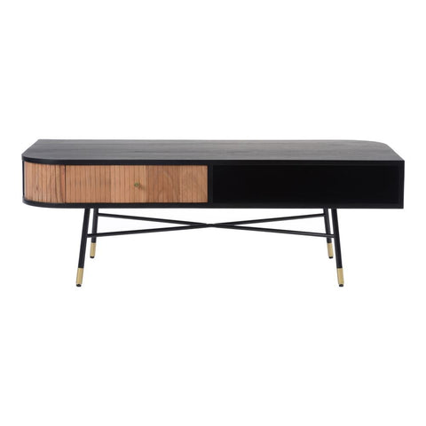 Moes Home Black And Tan Coffee Table