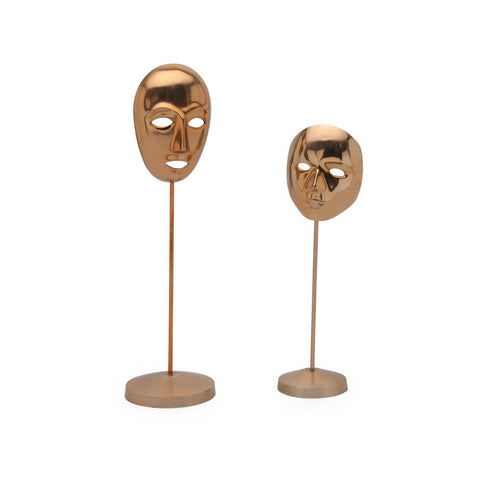 Moes Home Carnival Masks in Rose Gold - Set of 2