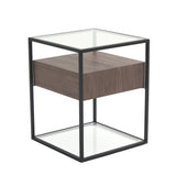 Moes Home Claro Side Table in Walnut