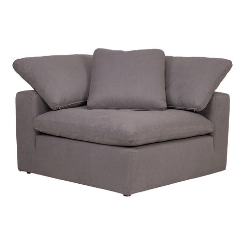 Moes Home Clay Corner Chair Livesmart Fabric Light Grey