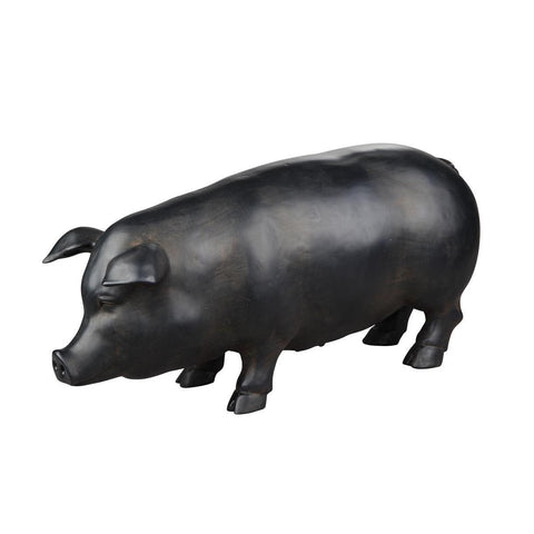 Moes Home Collection Swine Scuplture In Black