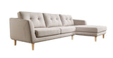 Moes Home Corey Sectional Right in Light Grey