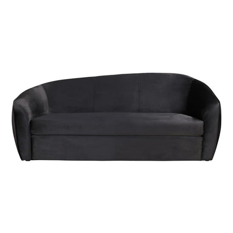 Moes Home Courbe Sofa Velvet in Black