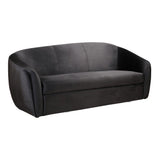 Moes Home Courbe Sofa Velvet in Black