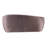 Moes Home Courbe Sofa in Grey Velvet