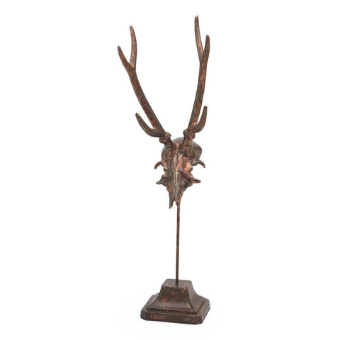 Moes Home Deer Antlers Antiqued Copper in Antique