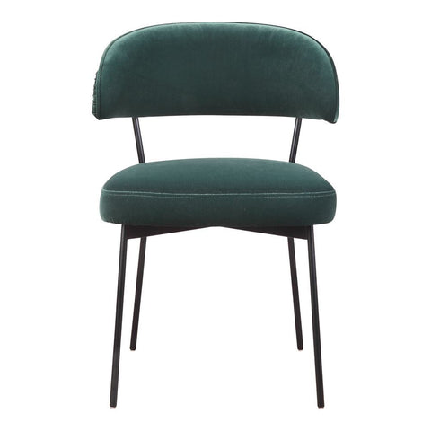 Moes Home Dolce Dining Chair Green Velvet-Set Of Two