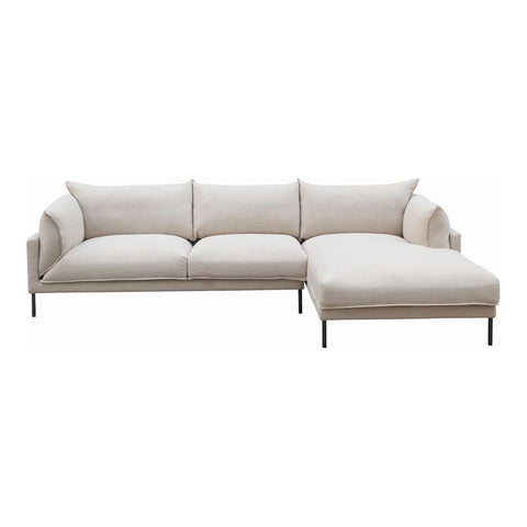 Moes Home Jamara Sectional Right Sandy Beige
