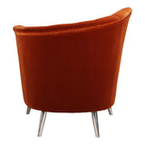 Moes Home Layan Accent Chair Left in Orange