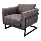 Moes Home Luxe Club Chair in Grey Velvet